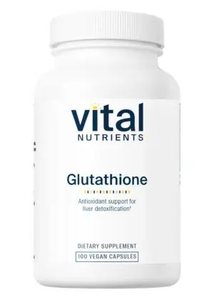 Vital Nutrients Glutathione 400mg -- detoxification support, antioxidant.