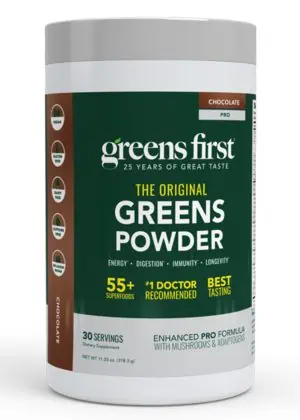 greens first chocolate powder