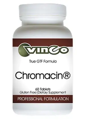 Vinco GTF Chromacin -- GTF Chromium supplement, glucose metabolism support.