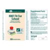 Seroyal HMF Fit for School -- children's immune support, chewable probiotics. - Back