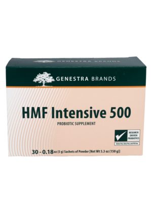 Genestra HMF Intensive 500 -- probiotic supplement, gut health.