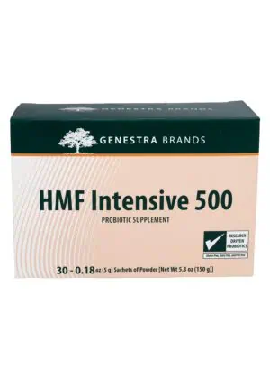 Genestra HMF Intensive 500 -- probiotic supplement, gut health.