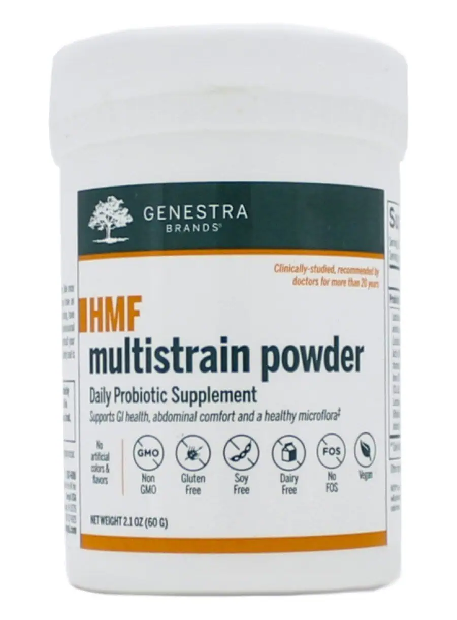 Seroyal/Genestra HMF Multi Strain Powder -- probiotic powder, gut health.