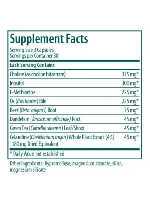 Seroyal/Genestra Ichol Plus -- liver support, digestion aid. - Back