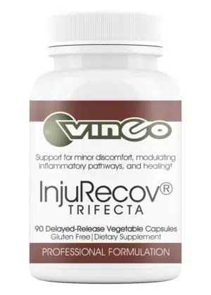 Vinco InjuRecov Trifecta -- inflammation support, tissue repair.