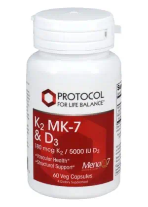 Protocol For Life K2 MK-7 and D3 -- vitamin D3, vitamin K2