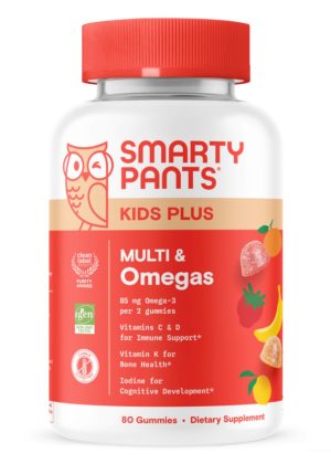 SmartyPants Kids Plus Multi & Omegas -- kids vitamins, omega-3 gummies.