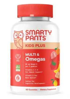 SmartyPants Kids Plus Multi & Omegas -- kids vitamins, omega-3 gummies.