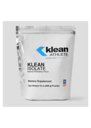 Klean Athlete Klean Isolate Natural Strawberry Flavor -- protein powder, muscle support.