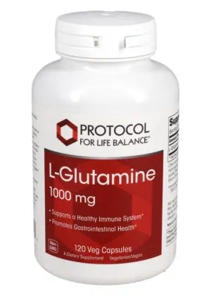 Protocol For Life L-Glutamine 1000mg -- amino acid supplement, immune support.