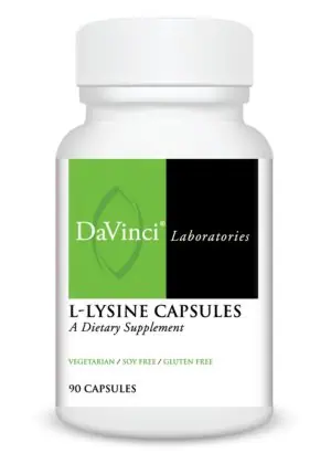 DaVinci Labs L-Lysine Capsules -- amino acid supplement, vegetarian formula.