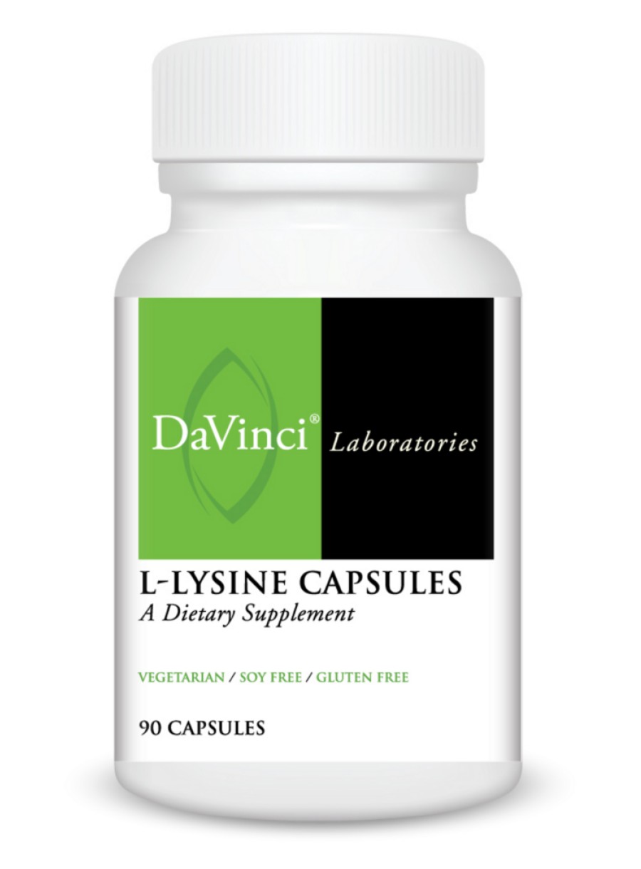 DaVinci Labs L-Lysine Capsules -- amino acid supplement, vegetarian formula.