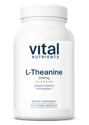 Vital Nutrients L-Theanine 200mg -- relaxation, cognitive support.