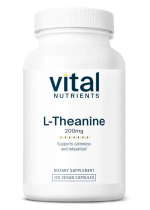 Vital Nutrients L-Theanine 200mg -- relaxation, cognitive support.