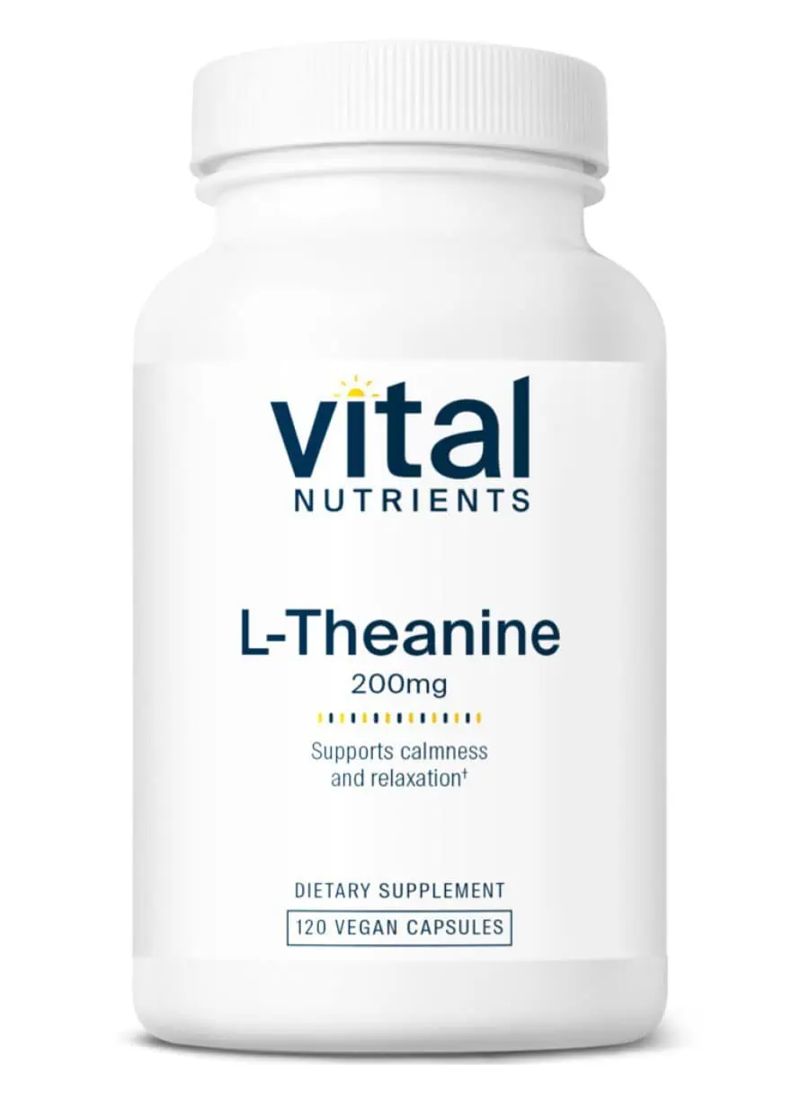 Vital Nutrients L-Theanine 200mg -- relaxation, cognitive support.
