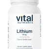 Vital Nutrients Lithium Orotate 5mg -- lithium supplement, vegan formulation.
