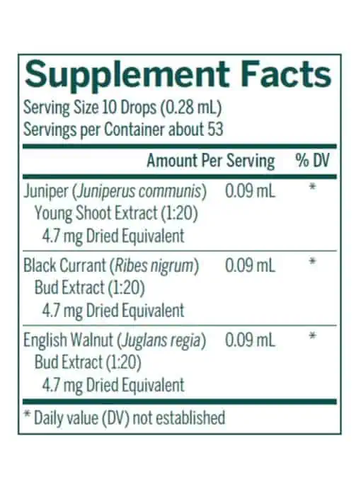 Seroyal/Genestra Liv-gen -- phytoembryotherapy, plant extracts. - Back