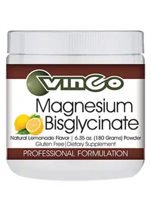 Vinco Magnesium Bisglycinate -- magnesium supplement, elemental magnesium.