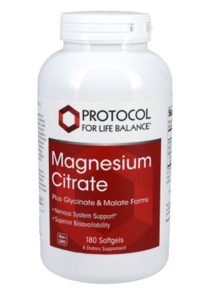 Protocol For Life Magnesium Citrate Softgels -- magnesium supplement, dietary support.