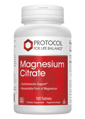 Protocol For Life Magnesium Citrate Tablets -- magnesium supplement, cardiovascular support.