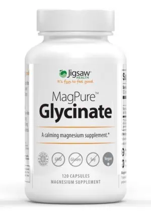 Jigsaw Health MagPure Glycinate -- magnesium supplement, bioavailable magnesium.