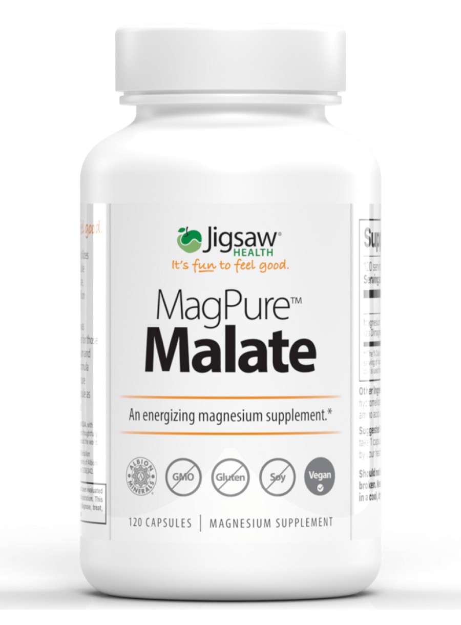 Jigsaw Health MagPure Malate -- magnesium supplement, vegan safe.