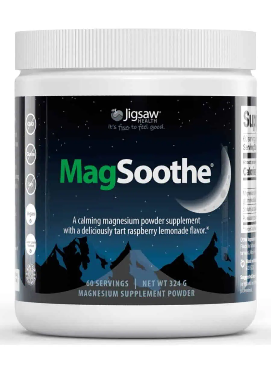 Jigsaw MagSoothe Tart Raspberry Lemonade -- magnesium supplement, calming powder.