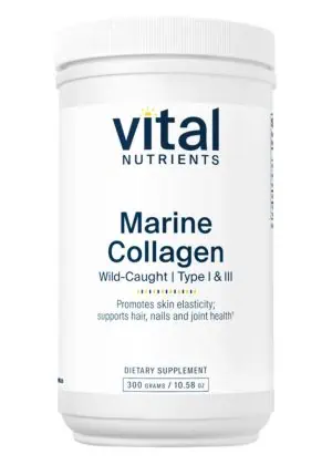 Vital Nutrients Marine Collagen Wild-Caught Type I & III -- marine collagen, collagen peptides.