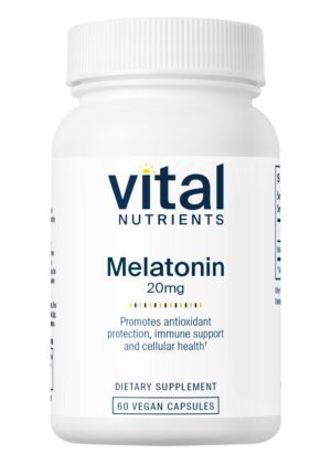 Vital Nutrients Melatonin 20mg -- sleep support, immune function.