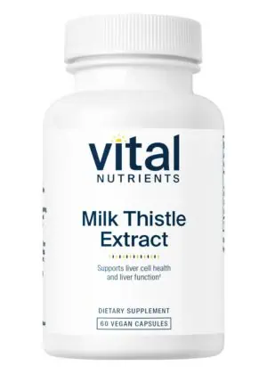 Vital Nutrients Milk Thistle Extract 250mg -- liver support, detoxification.