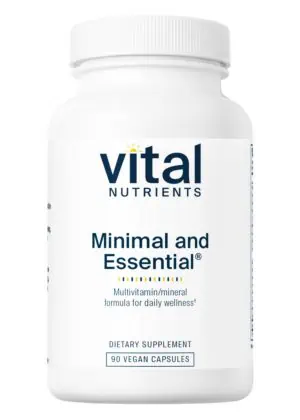 Vital Nutrients Minimal and Essential -- multivitamin, vegan formulation.