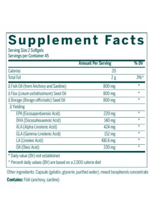 Genestra Multi EFA Capsules -- essential fatty acids, omega-3 - Back