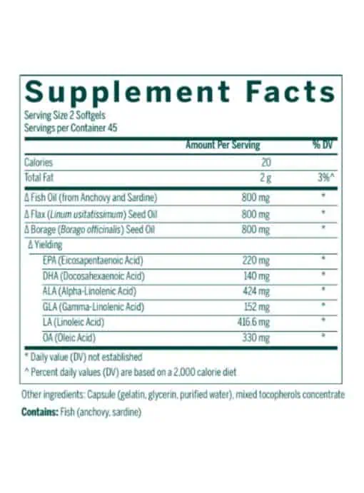 Genestra Multi EFA Capsules -- essential fatty acids, omega-3 - Back