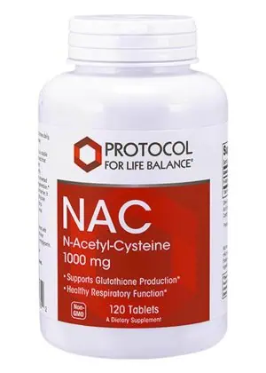 Protocol For Life NAC 1000mg -- N-Acetyl-Cysteine, Glutathione Support