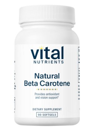 Vital Nutrients Natural Beta Carotene -- antioxidant, visual support.