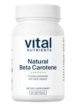 Vital Nutrients Natural Beta Carotene -- antioxidant, visual support.
