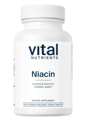 Vital Nutrients Niacin -- cholesterol support, lipid metabolism.