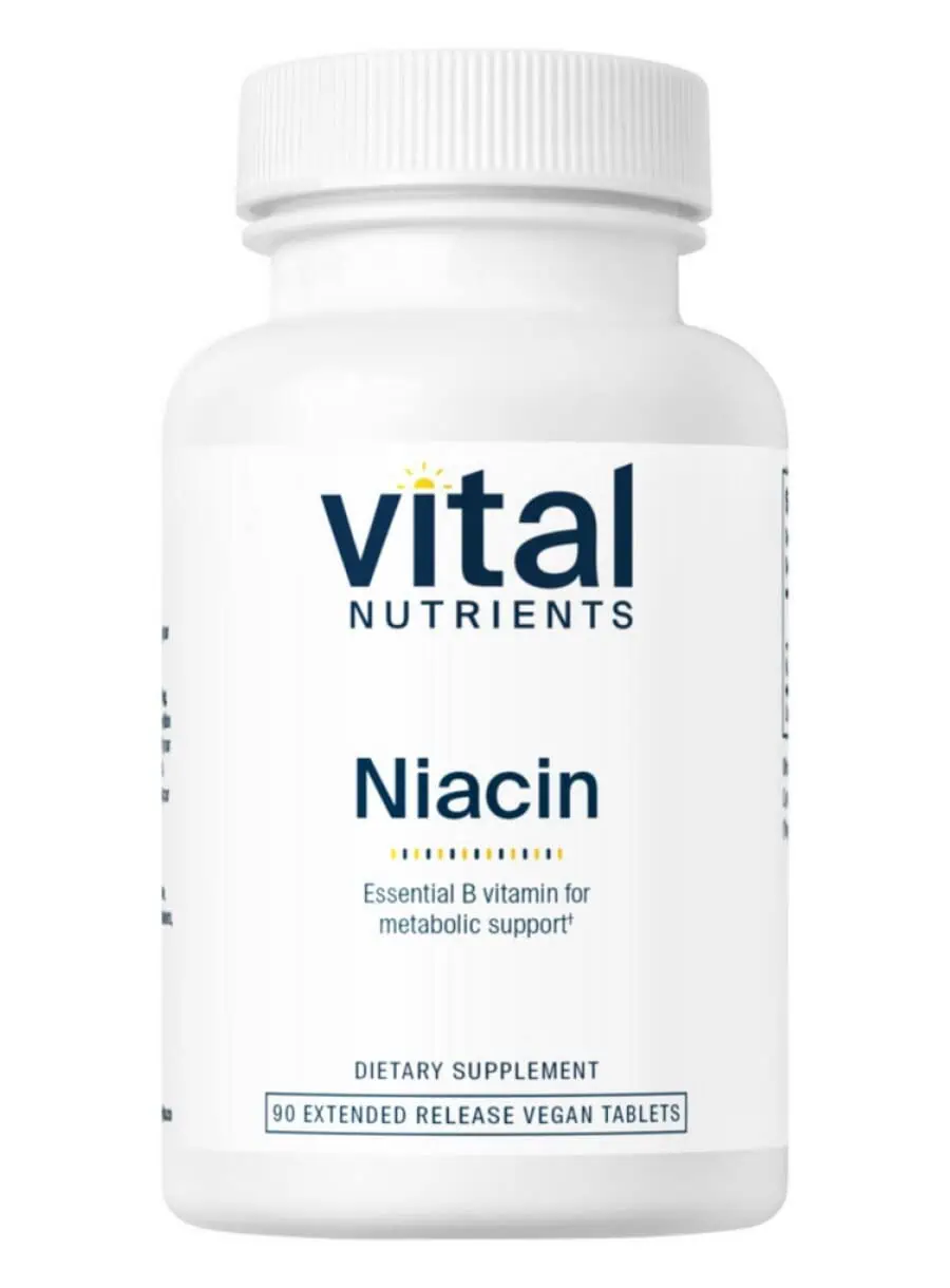 Vital Nutrients Niacin -- cholesterol support, lipid metabolism.