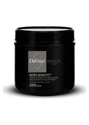 DaVinci Labs Nitro Benefits -- nitric oxide support, vascular health.