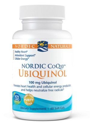 Nordic Naturals Nordic CoQ10 Ubiquinol -- coenzyme Q10, cardiovascular health.