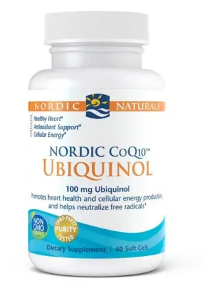 Nordic Naturals Nordic CoQ10 Ubiquinol -- coenzyme Q10, cardiovascular health.