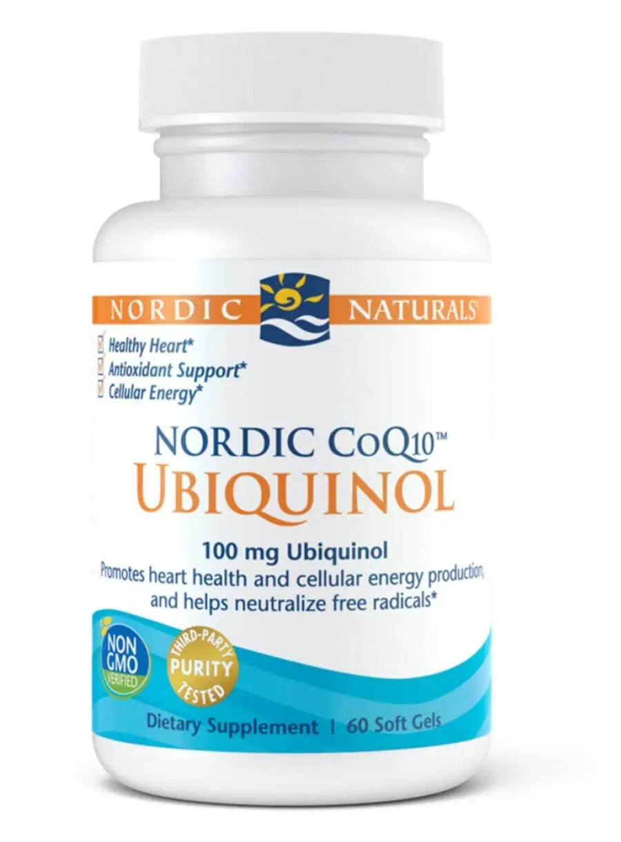 Nordic Naturals Nordic CoQ10 Ubiquinol -- coenzyme Q10, cardiovascular health.