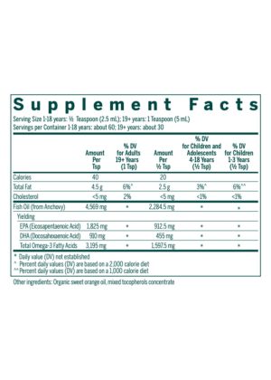 Seroyal/Genestra Omega EFA Liquid -- omega fatty acids, mood support. - Back