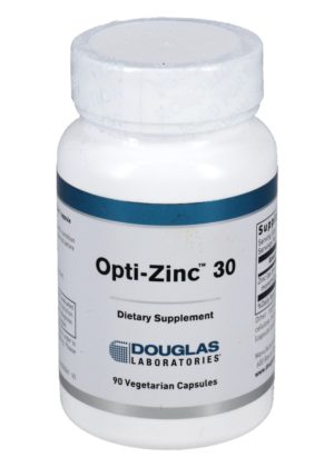 Douglas Laboratories Opti-Zinc 30 -- zinc supplement, vegetarian capsules.
