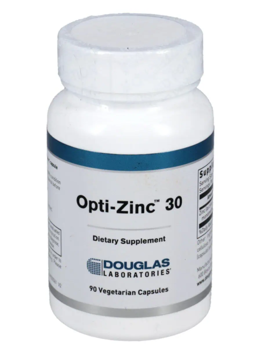 Douglas Laboratories Opti-Zinc 30 -- zinc supplement, vegetarian capsules.