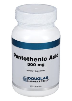 Douglas Laboratories Pantothenic Acid 500mg -- pantothenic acid, dietary supplement.