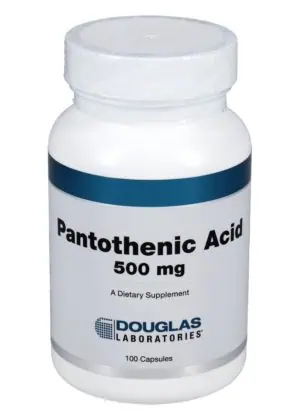 Douglas Laboratories Pantothenic Acid 500mg -- pantothenic acid, dietary supplement.
