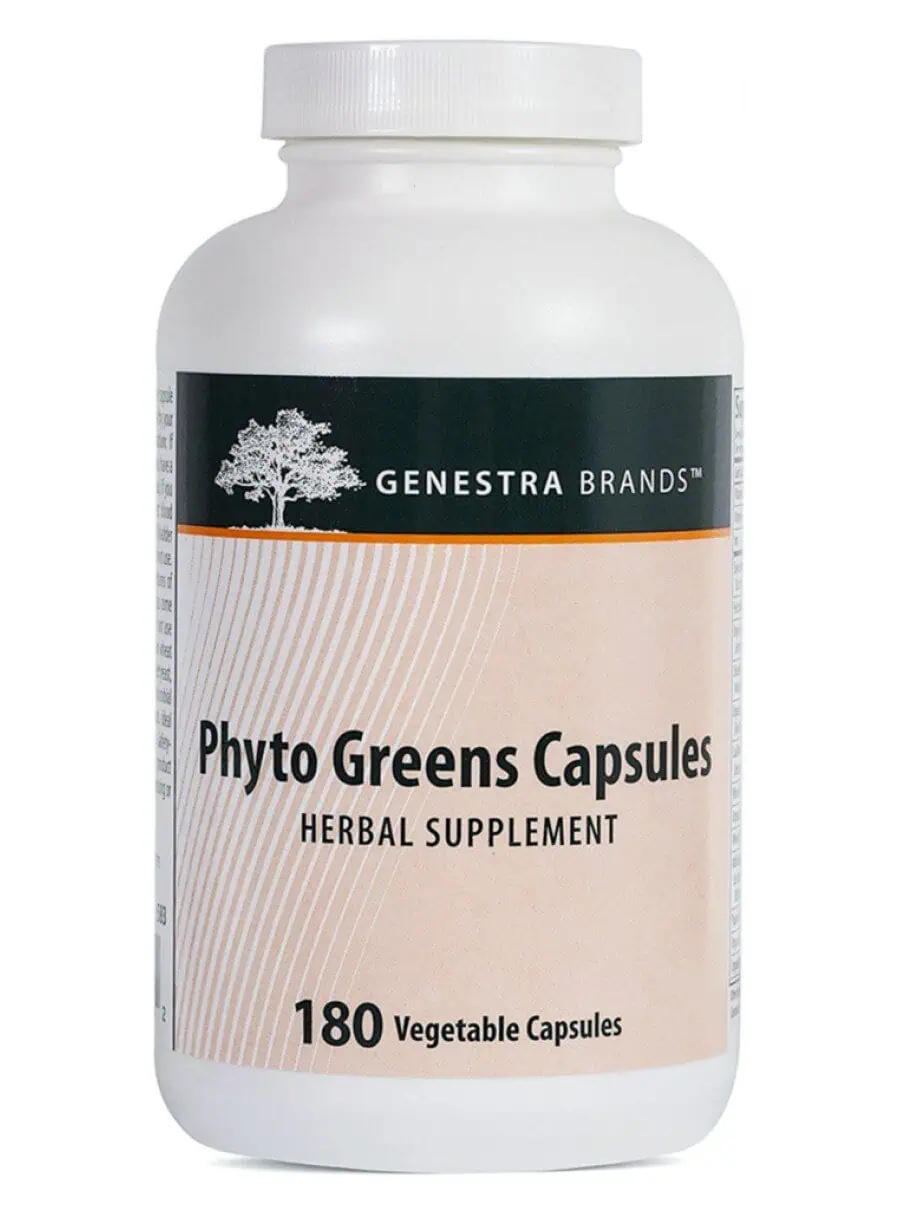 Genestra Phyto Greens Capsules -- phytonutrients, organic greens.
