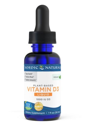 Nordic Naturals Pro Plant-Based Vitamin D3 Liquid -- vegan vitamin D3, immune support.