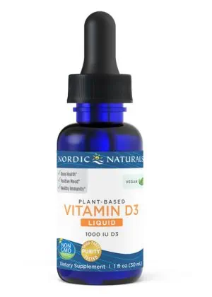 Nordic Naturals Pro Plant-Based Vitamin D3 Liquid -- vegan vitamin D3, immune support.